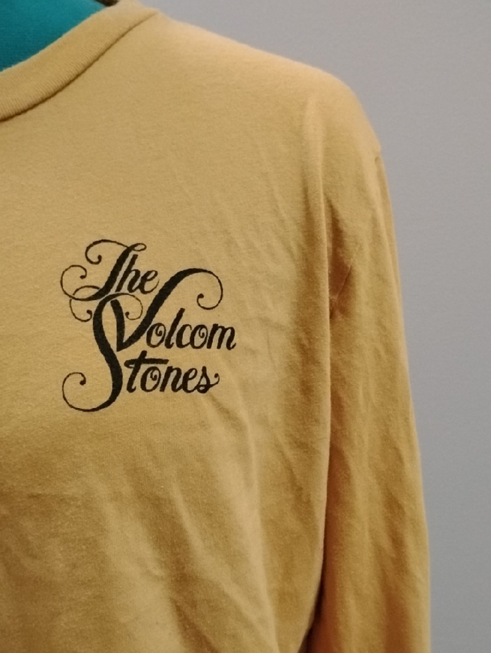 Volcom Mustard Long Sleeve with Black Script Logo